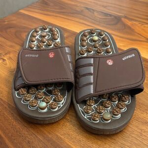 Byriver Acupuncture Brown Massage Sandals Size Medium M 7-9 W 9-11